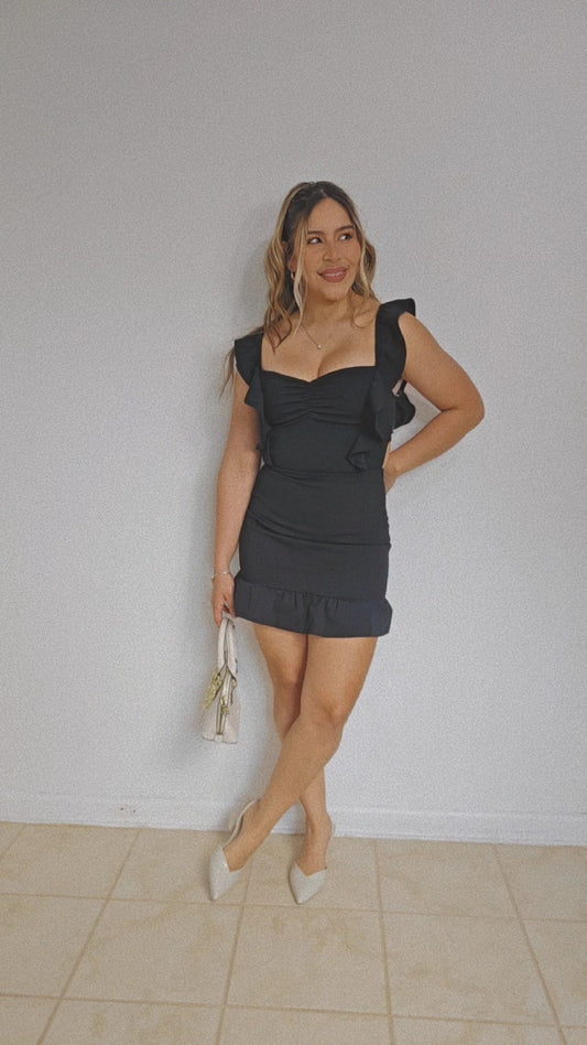 Black mini dress